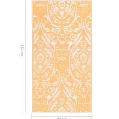 vidaXL - Tuinkleed - Oranje - Polyetheen - 80 x 150 cm
