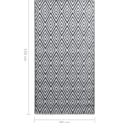 vidaXL - Tuinkleed - Wit - Polyetheen - 80 x 150 cm