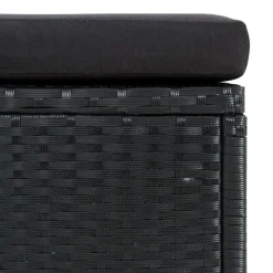 vidaXL - Tuinloungeset - Zwart - Poly rattan - 6 stuks - Met kussens
