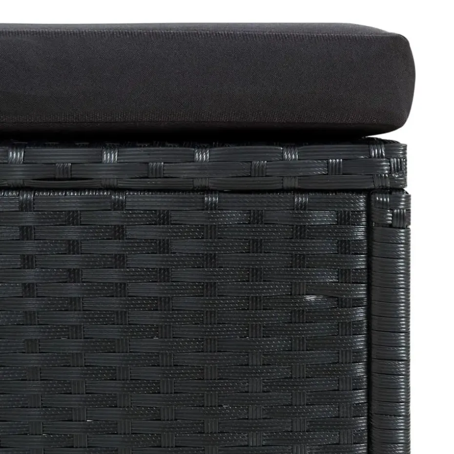 vidaXL - Tuinloungeset - Zwart - Poly rattan - 6 stuks - Met kussens
