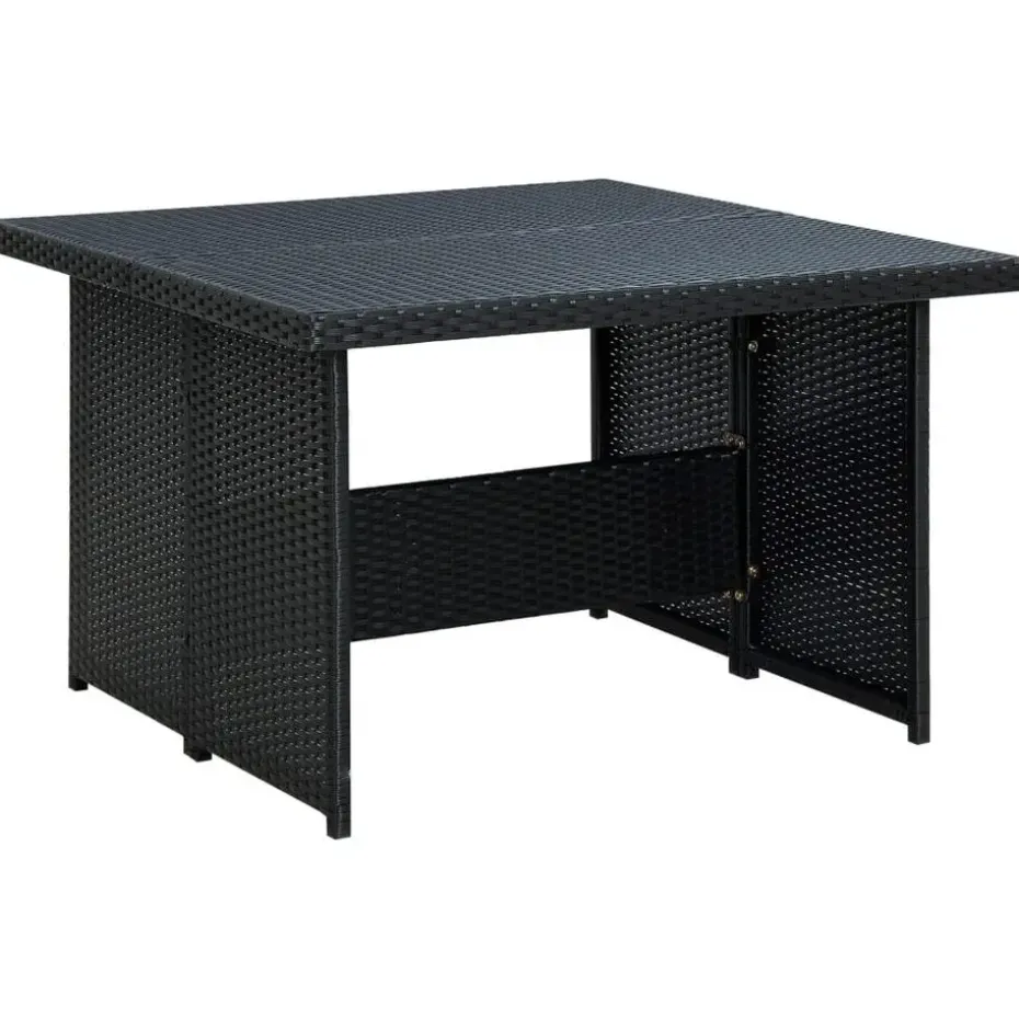 vidaXL - Tuinloungeset - Zwart - Poly rattan - 6 stuks - Met kussens