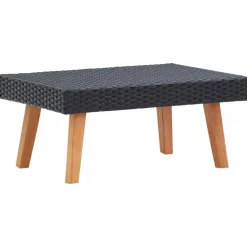 vidaXL - Tuinloungeset - Zwart - Poly rattan - 5 stuks - Met kussens