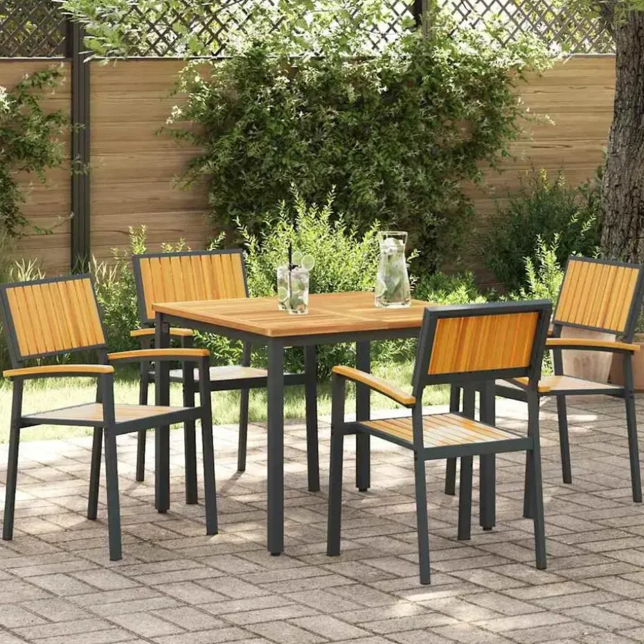 vidaXL - Tuinmeubelen - Bruin - Massief acaciahout - 56 x 57 x 87cm