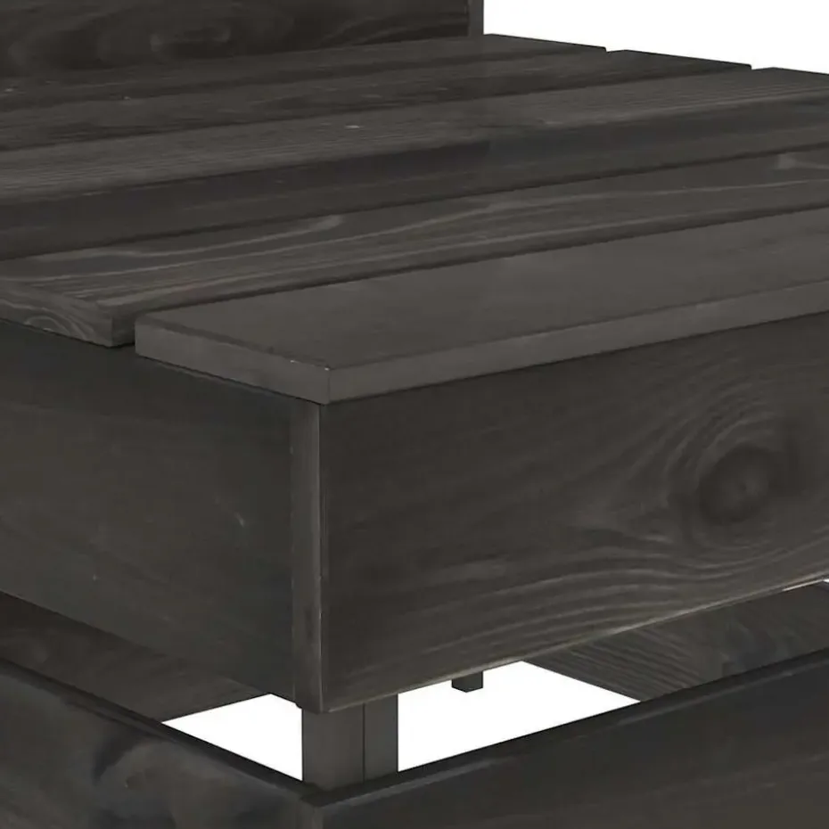 vidaXL - Tuinmiddenbank pallet - Grijs - Geïmpregneerd grenenhout - 60x70x66 cm