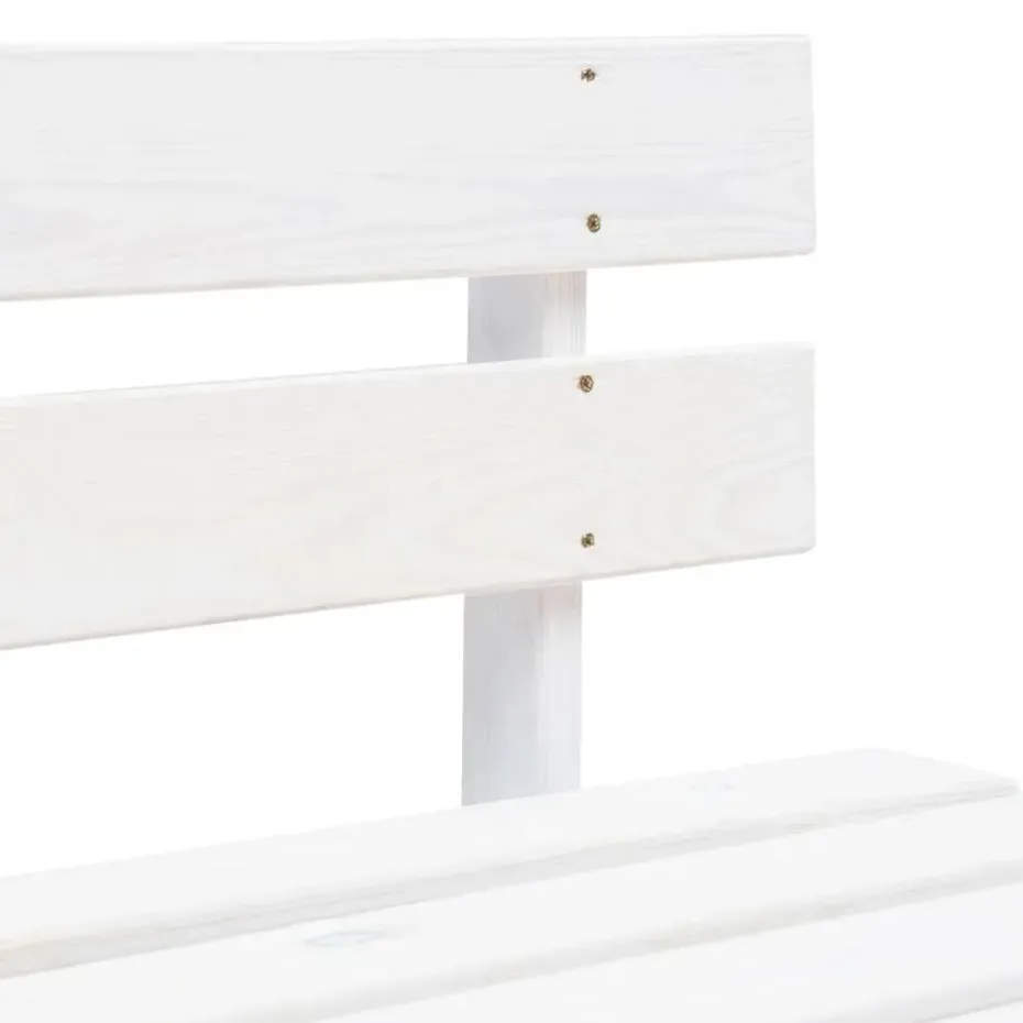 vidaXL - Tuinmiddenbank pallet - Wit - Grenenhout