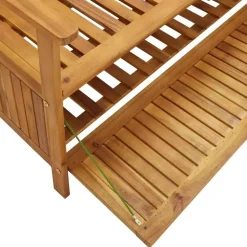 vidaXL - Tuinopbergbank - Bruin - Acaciahout- 120 cm