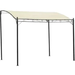 vidaXL - Tuinpaviljoen - Crème - Stof - 2 stuks