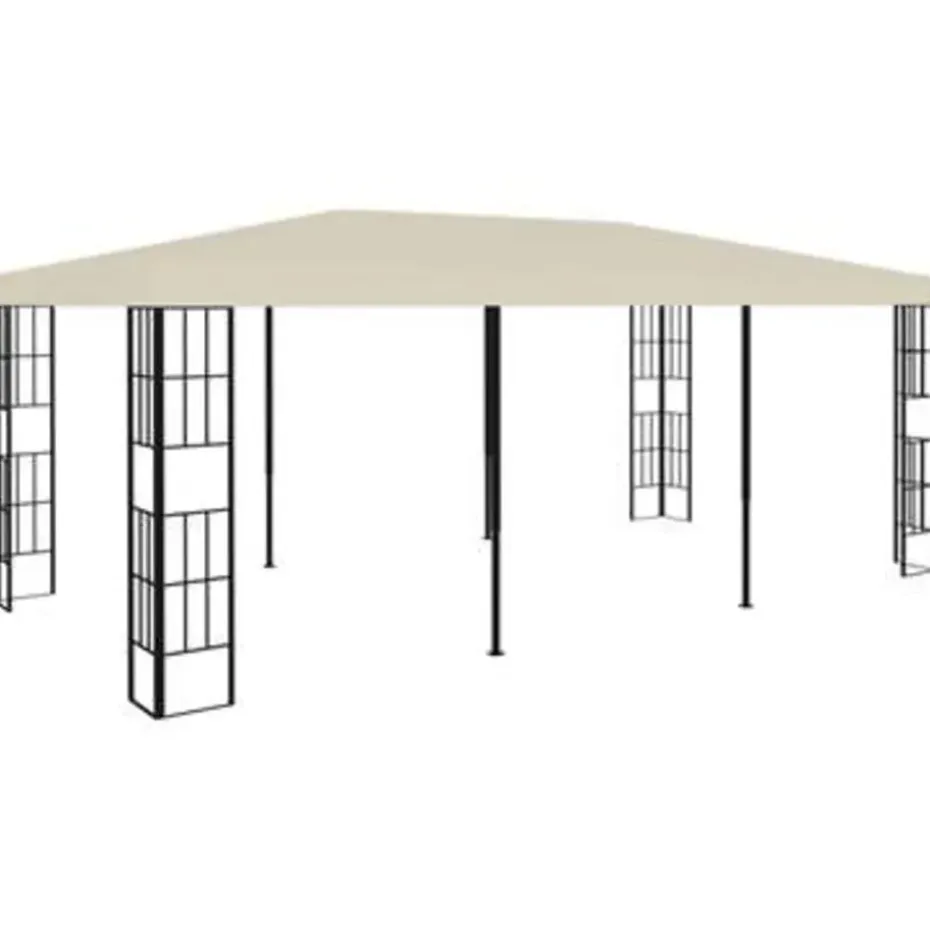 vidaXL - Tuinpaviljoen - Crème - Stof - 3 x 6 m