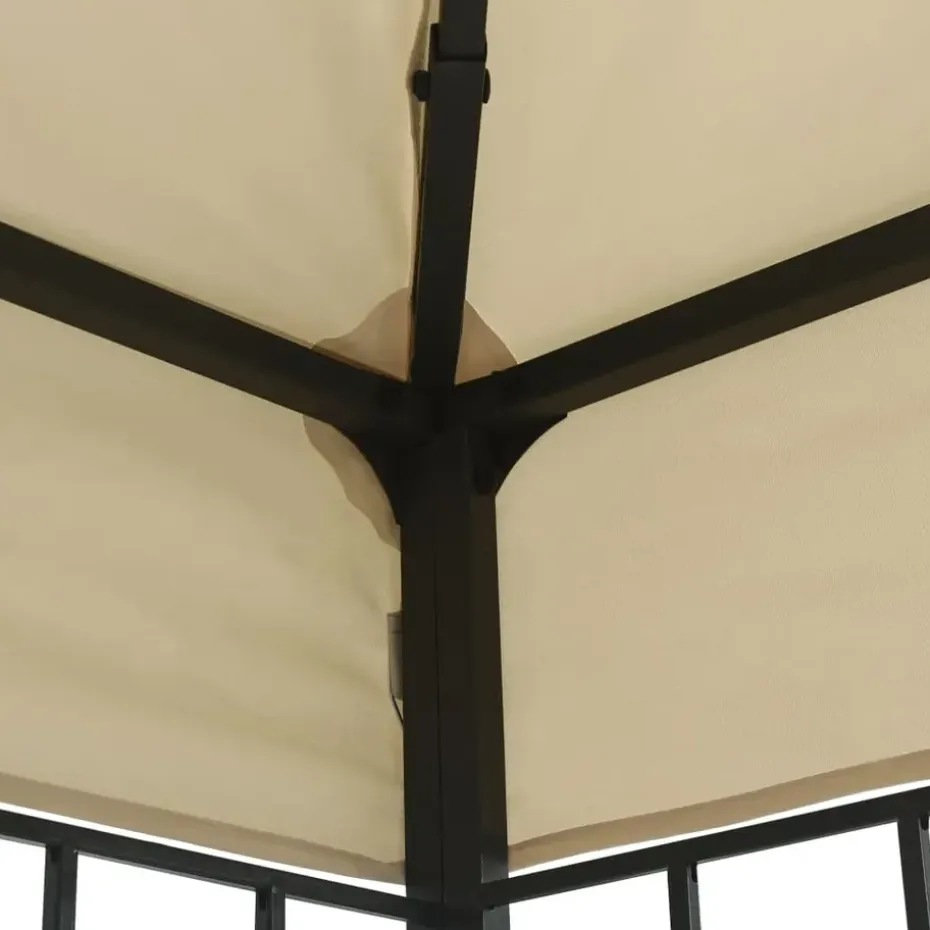 vidaXL - Tuinpaviljoen - Crème - Stof - 3 x 3 m