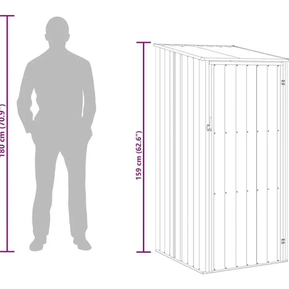 vidaXL - Tuinschuur - Antraciet - Staal