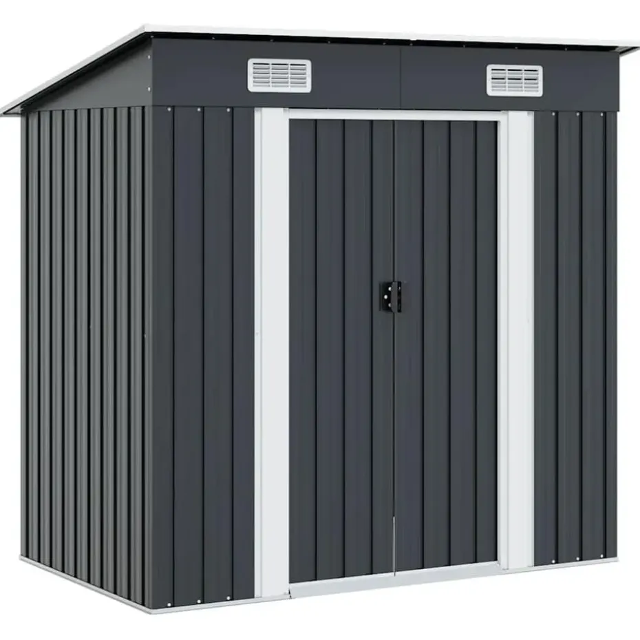 vidaXL - Tuinschuur - Antraciet - Staal