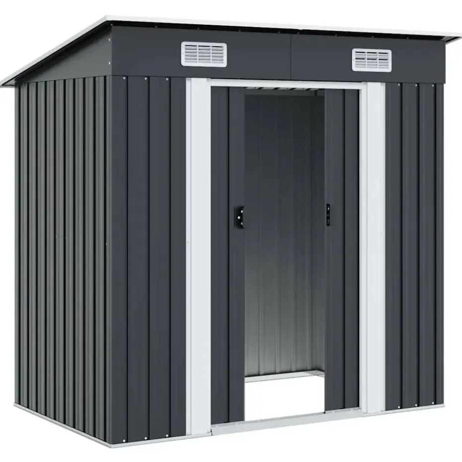vidaXL - Tuinschuur - Antraciet - Staal
