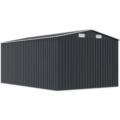 vidaXL - Tuinschuur - Antraciet - Staal