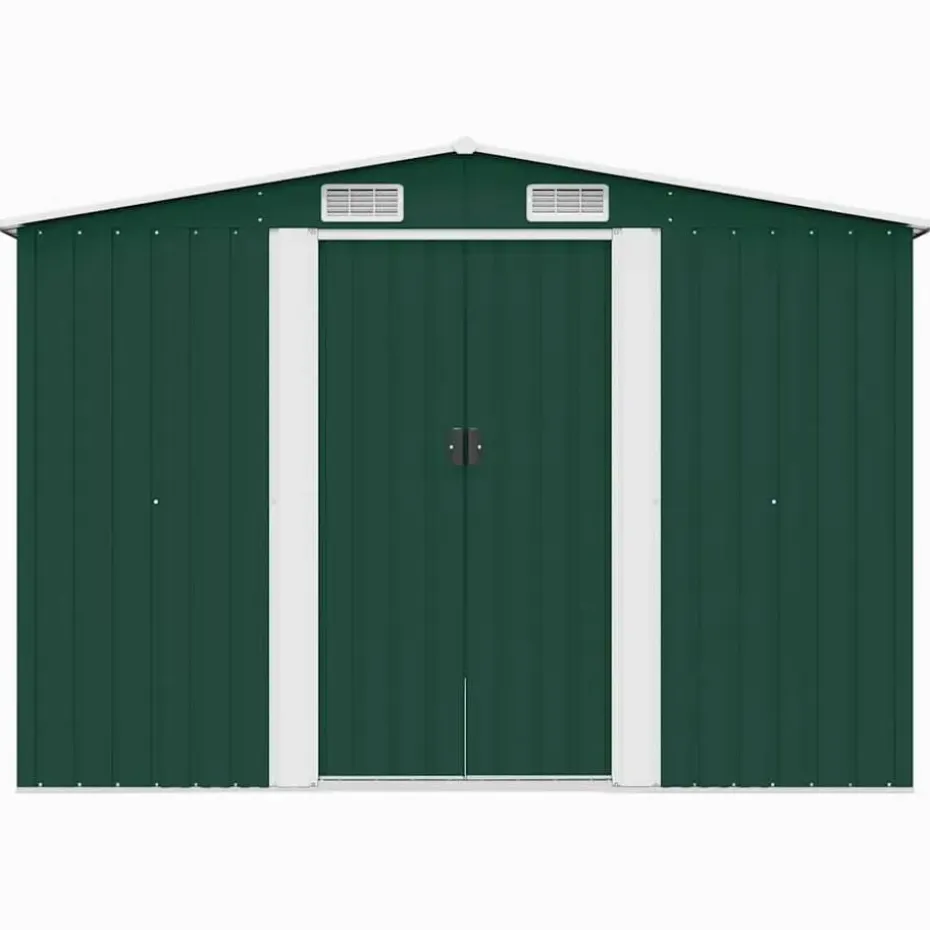 vidaXL - Tuinschuur - Groen - Staal