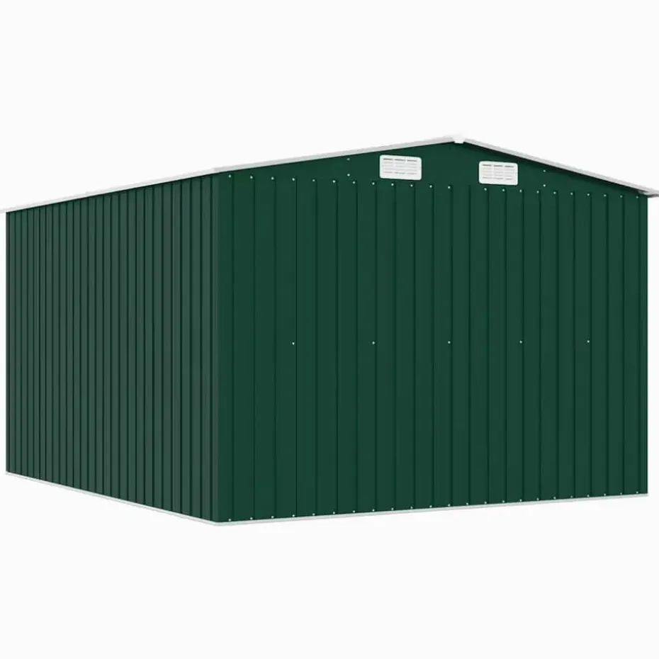 vidaXL - Tuinschuur - Groen - Staal