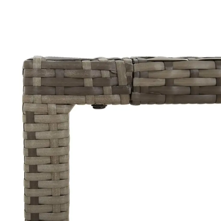 vidaXL - Tuinset - Grijs - Poly rattan - 150 cm - 5 stuks - Met kussens