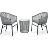 vidaXL - Tuinset - Grijs - Polyetheen