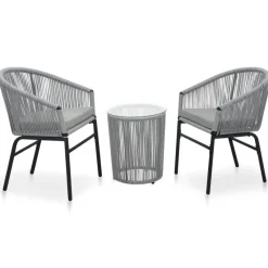 vidaXL - Tuinset - Grijs - Polyetheen