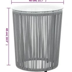 vidaXL - Tuinset - Grijs - Polyetheen