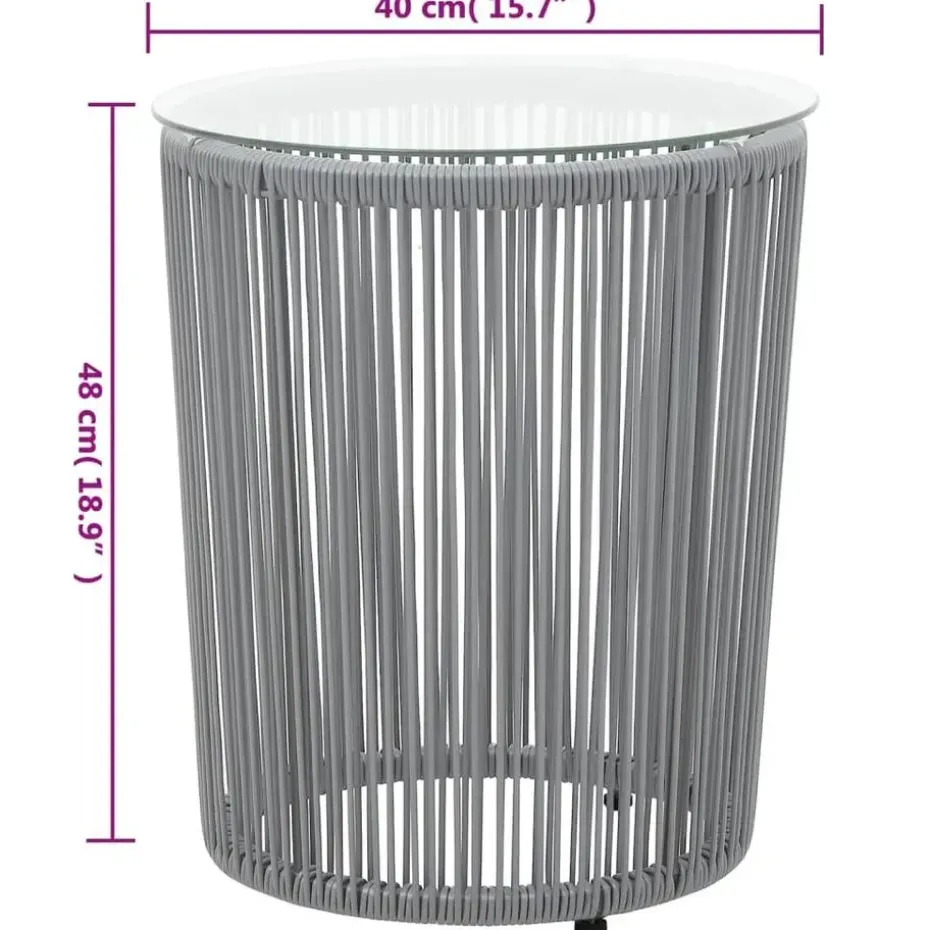 vidaXL - Tuinset - Grijs - Polyetheen