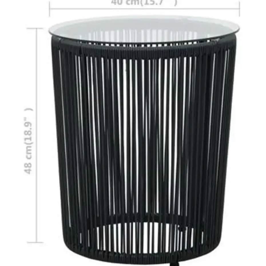 vidaXL - Tuinset - Grijs - Polyetheen