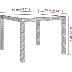 vidaXL - Tuinset - Grijs - Poly rattan - 3 stuks - Met kussens