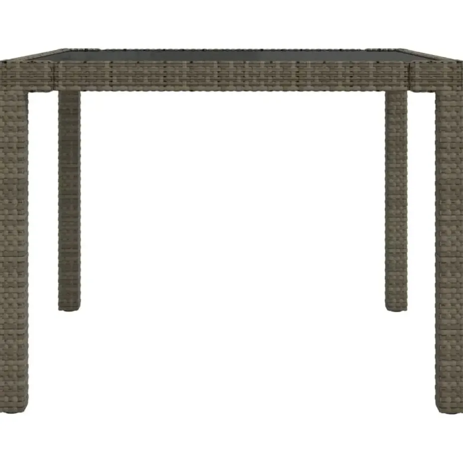 vidaXL - Tuinset - Grijs - Poly rattan - 3 stuks - Met kussens