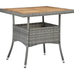 vidaXL - Tuinset - Grijs - Poly rattan