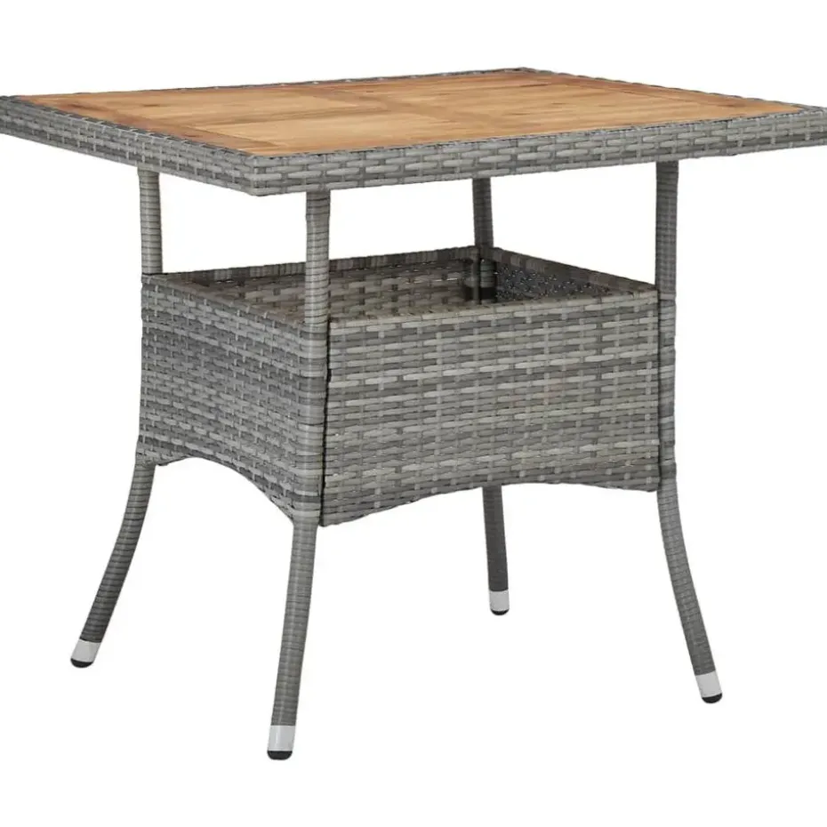 vidaXL - Tuinset - Grijs - Poly rattan