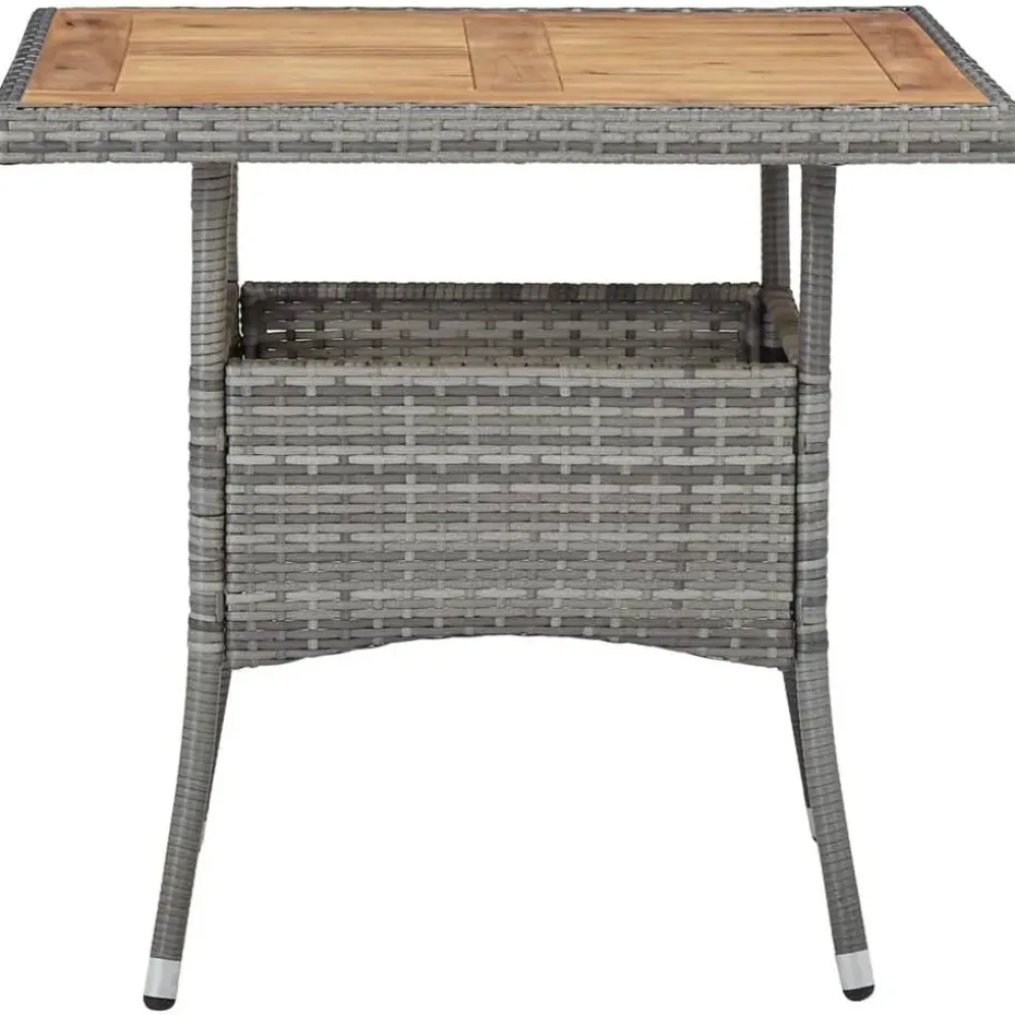 vidaXL - Tuinset - Grijs - Poly rattan