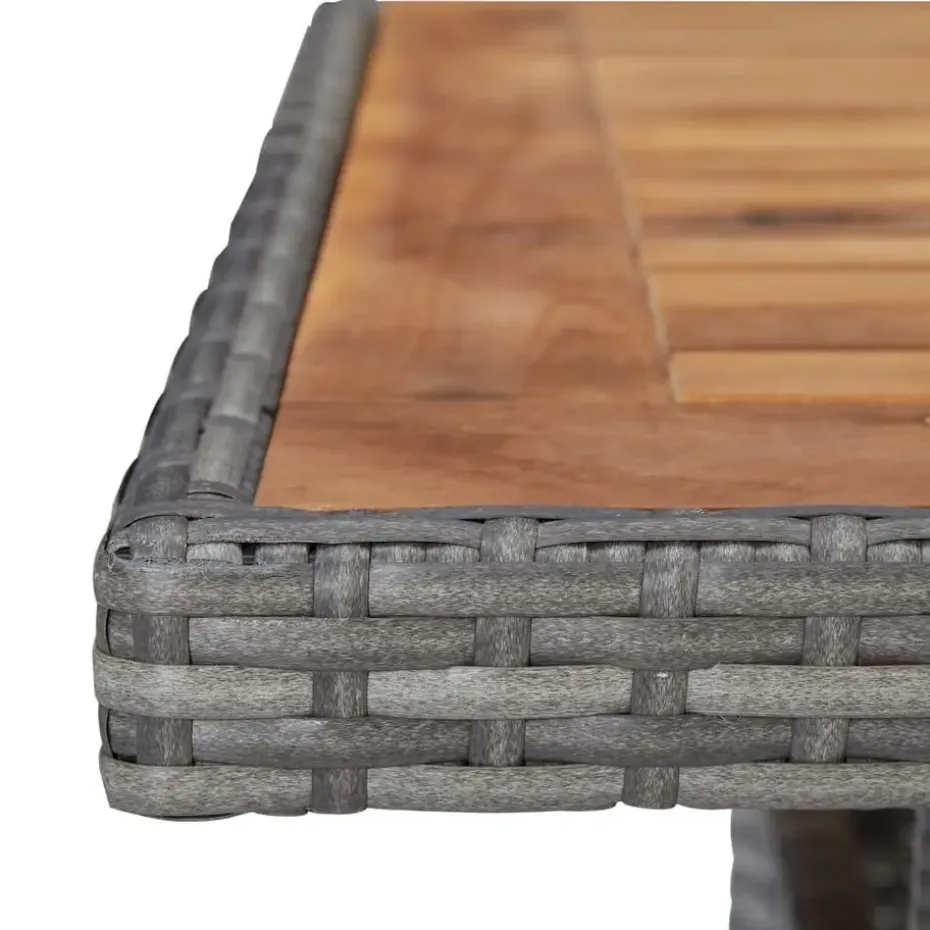 vidaXL - Tuinset - Grijs - Poly rattan