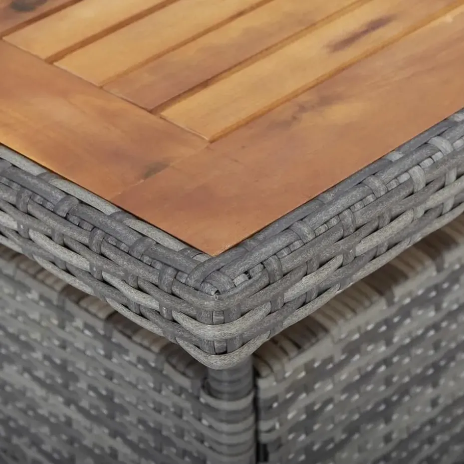 vidaXL - Tuinset - Grijs - Poly rattan