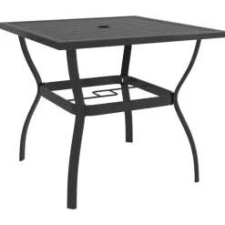 vidaXL - Tuinset - Grijs - Staal - 80 cm tafellengte