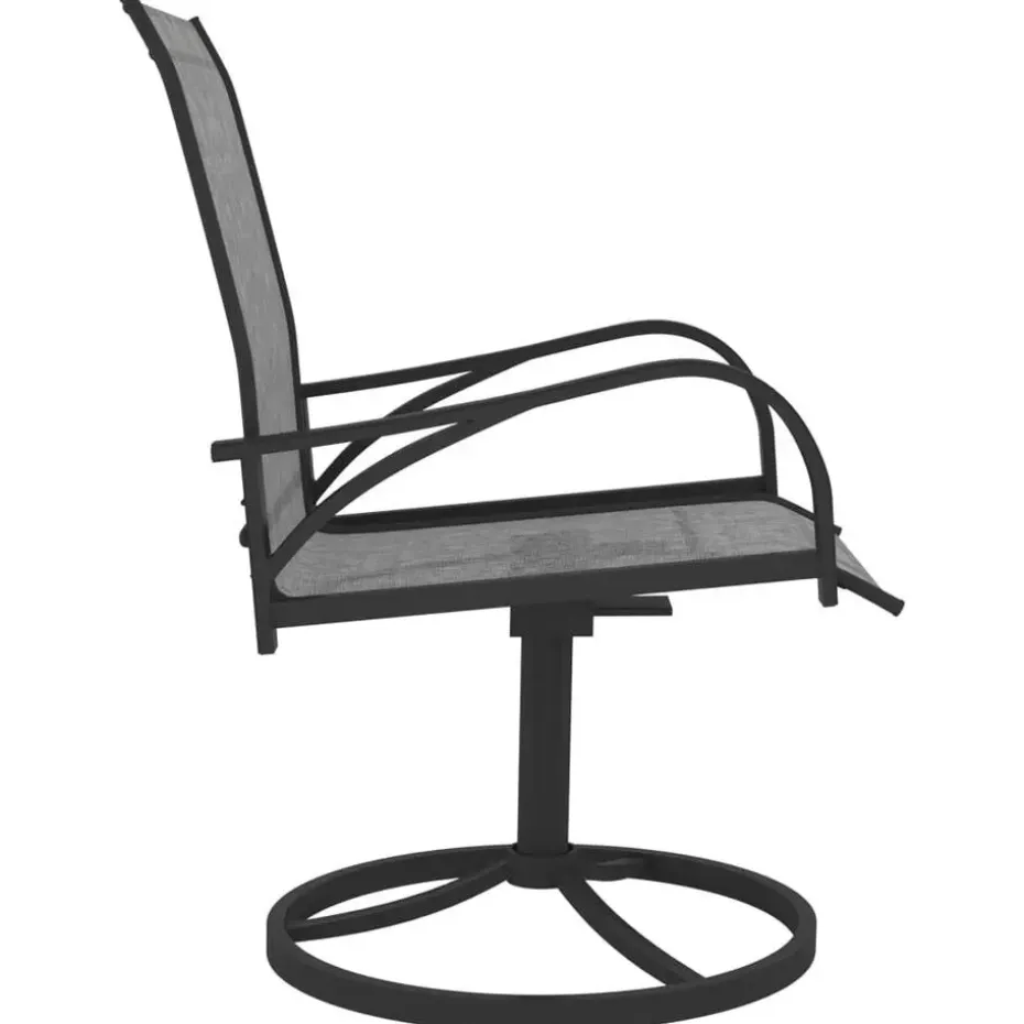 vidaXL - Tuinset - Grijs - Staal - 80 cm tafellengte