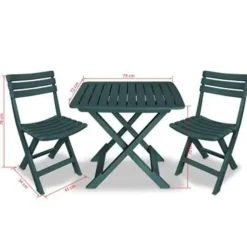 vidaXL - Tuinset - Groen - Kunststof