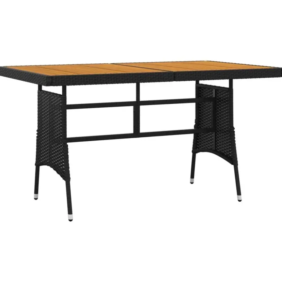 vidaXL - Tuinset - Zwart - Poly rattan