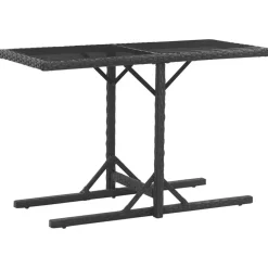 vidaXL - Tuinset - Zwart - Poly rattan