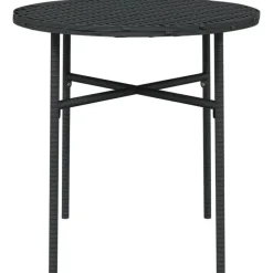 vidaXL - Tuinset - Zwart - Poly rattan - 3 stuks