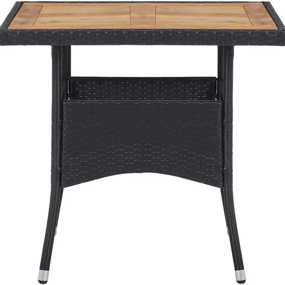 vidaXL - Tuinset - Zwart - Poly rattan