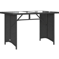 vidaXL - Tuinset - Zwart - Poly rattan