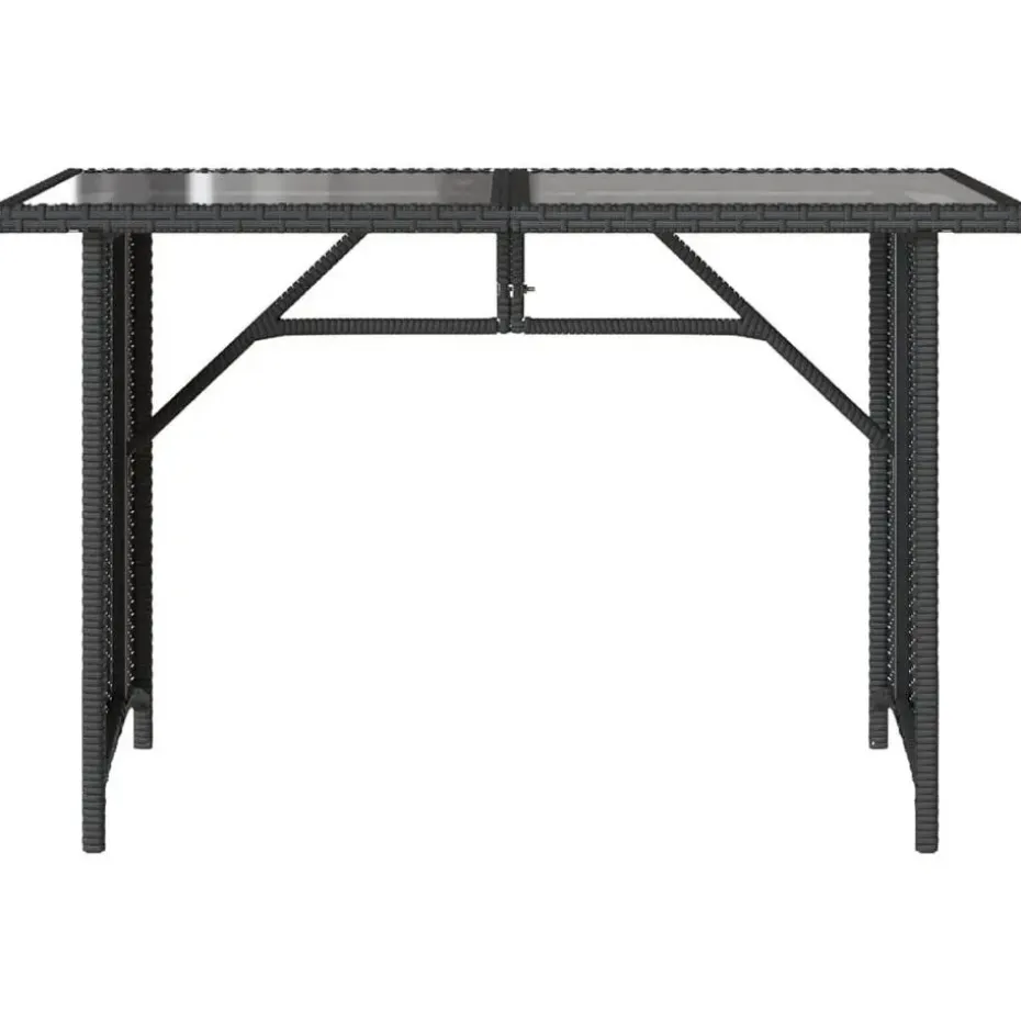 vidaXL - Tuinset - Zwart - Poly rattan
