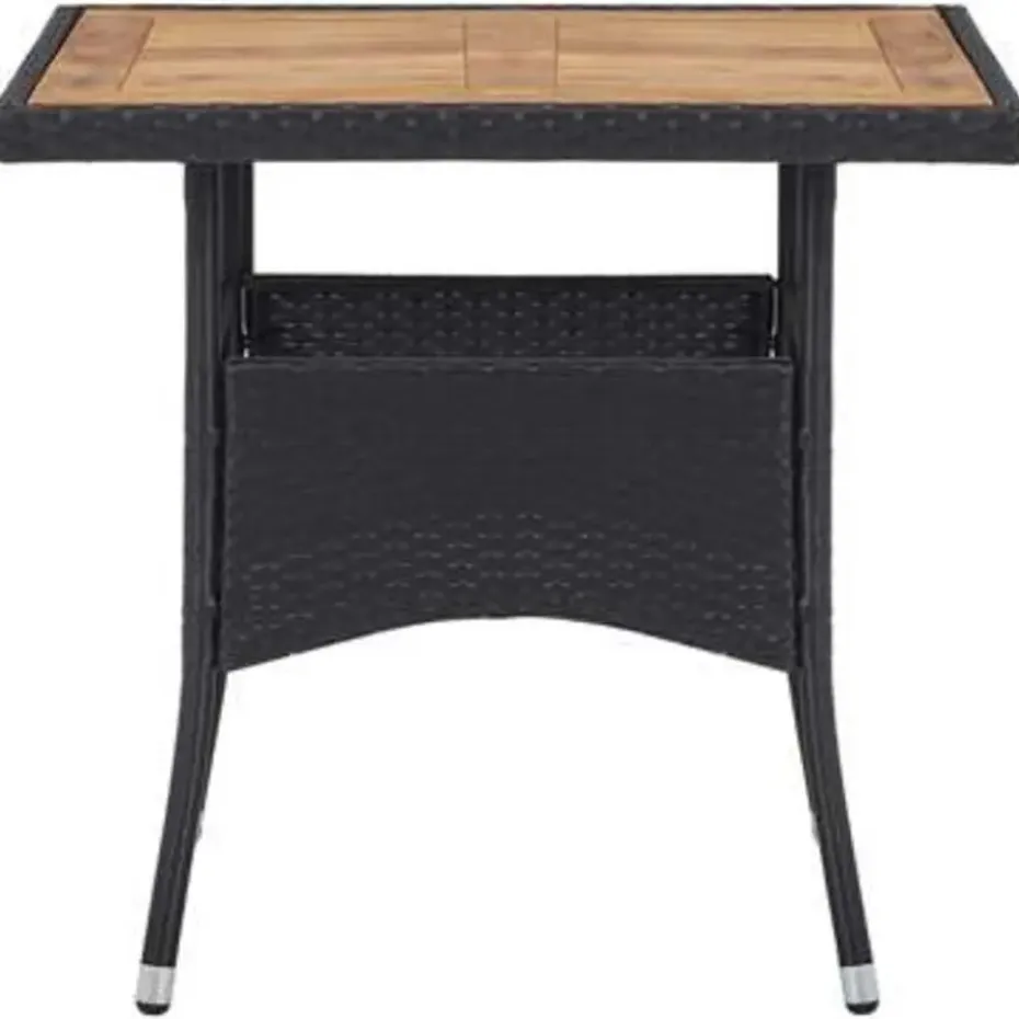 vidaXL - Tuinset - Zwart - Rattan