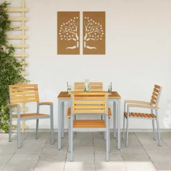 vidaXL - Tuinstoel - Bruin - Massief acaciahout - 56 x 57 x 87cm