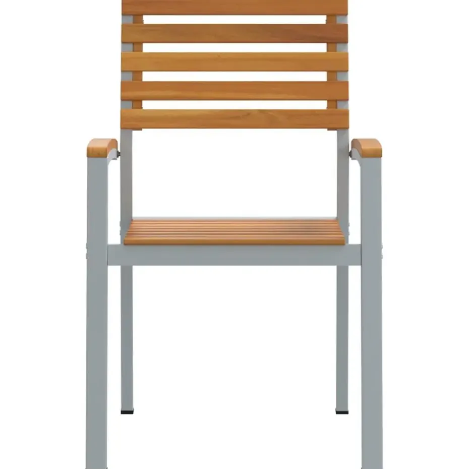 vidaXL - Tuinstoel - Bruin - Massief acaciahout - 56 x 57 x 87cm