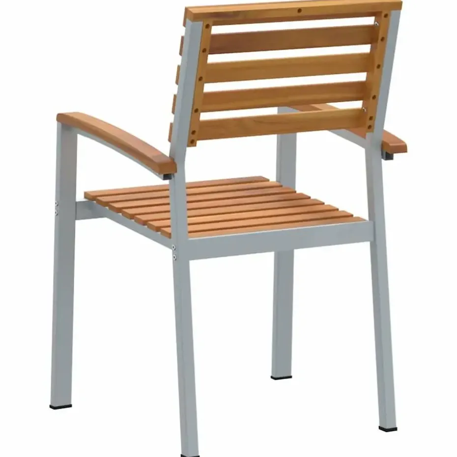vidaXL - Tuinstoel - Bruin - Massief acaciahout - 56 x 57 x 87cm
