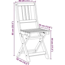 vidaXL - Tuinstoel - Bruin - Massief acaciahout - 36 x 46 x 86cm