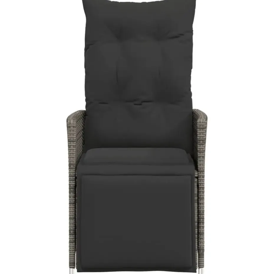 vidaXL - Tuinstoel - Grijs - Poly rattan