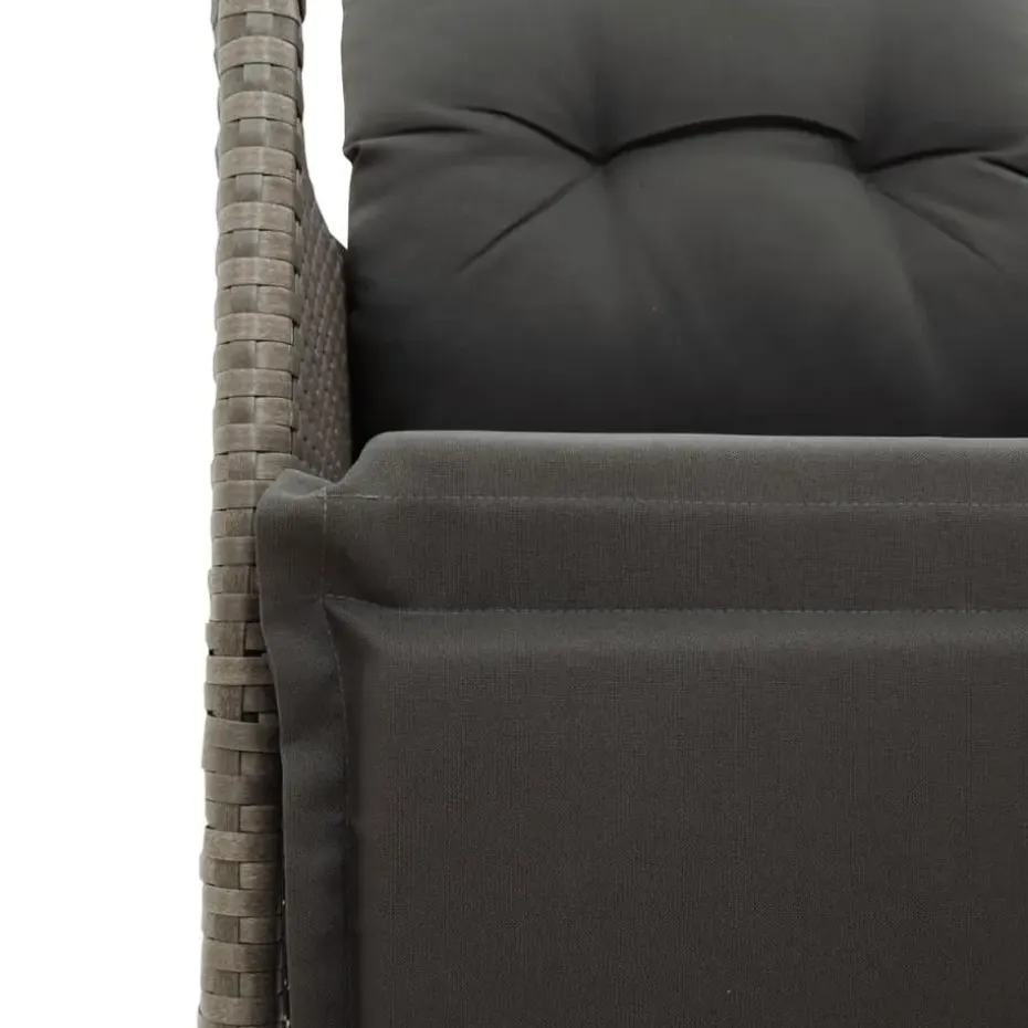 vidaXL - Tuinstoel - Grijs - Poly rattan