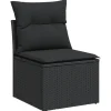 vidaXL - Tuinstoel - Zwart - Poly rattan