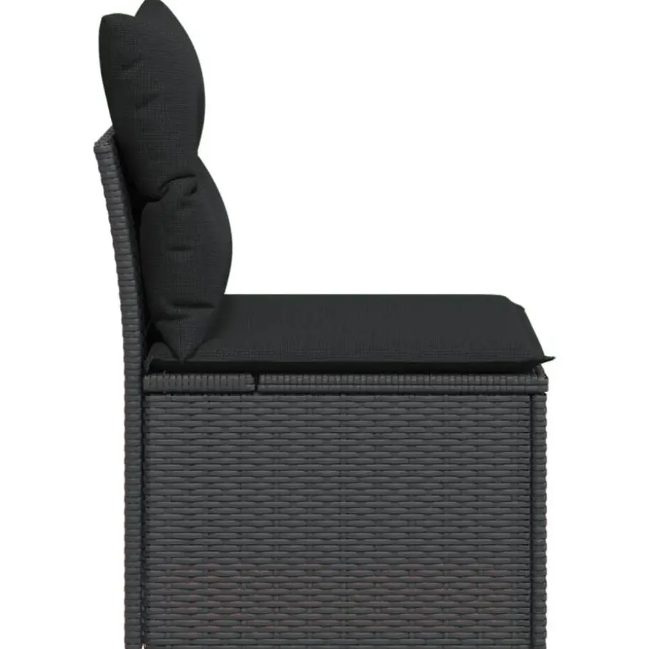 vidaXL - Tuinstoel - Zwart - Poly rattan